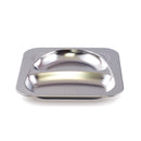 Plateau 2 compartiments - Inox 21x21x2,2 cm ( C27973 ) (1 X 1 unité )