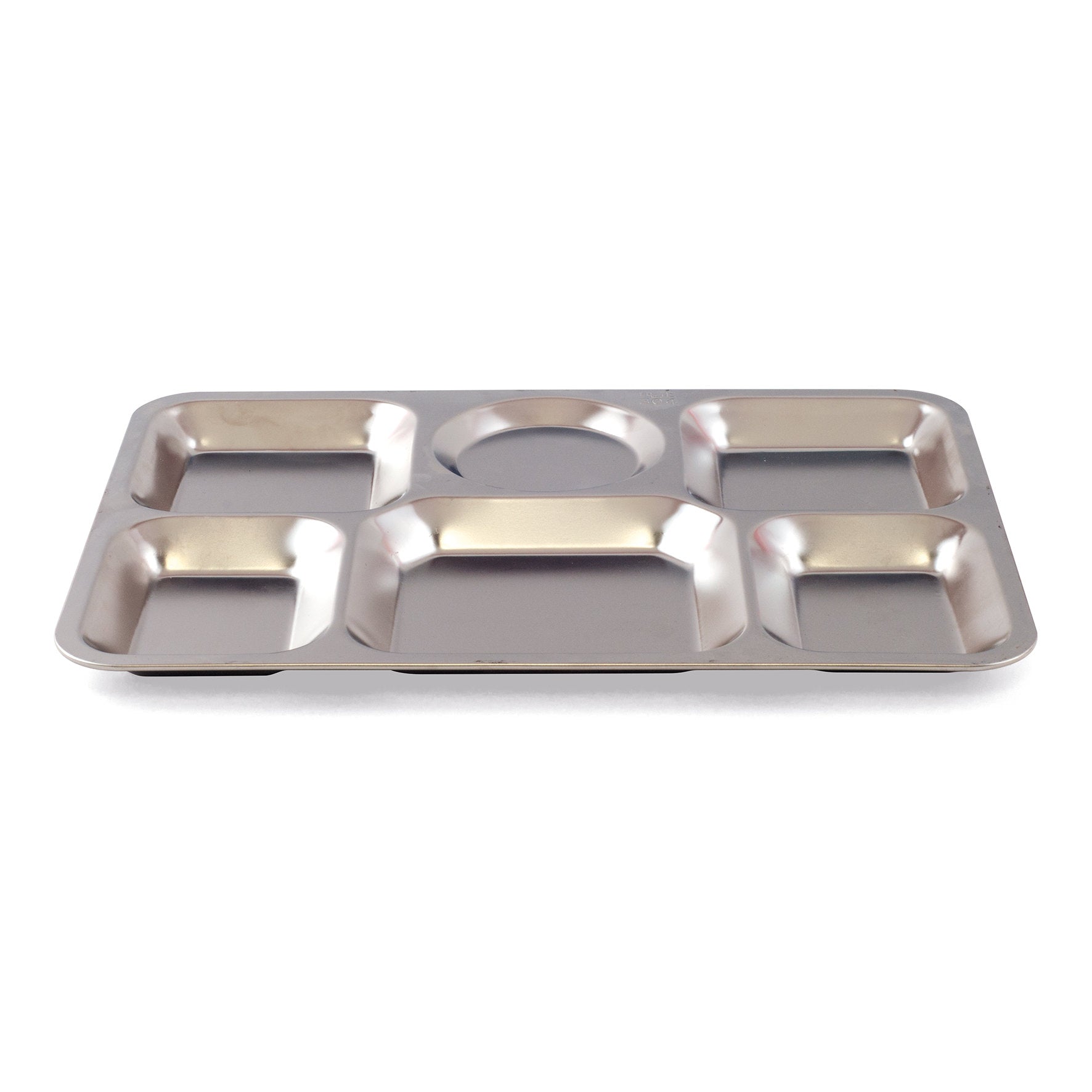 Plateau 6 compartiments - Inox 38x27,2x2,5 cm ( E18579 ) (12 X 1 unité )
