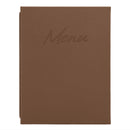 Carte-menu - Marron clair - Format A5 - Signature ( E44025 ) (1 X 1 unité )