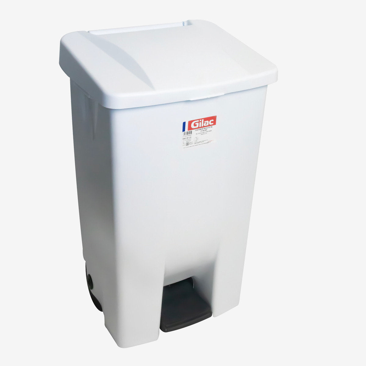 80 L Pedal Bin - With white lid - ECO (E19119) (1 X 1 unit)