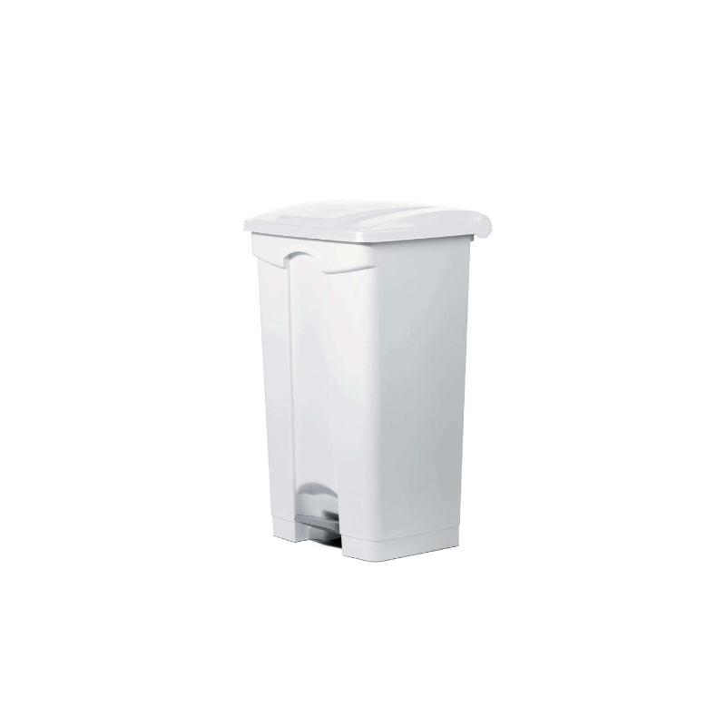 90 L Pedal Bin - White Lid/Wheels (E35159) (1 X 1 unit)