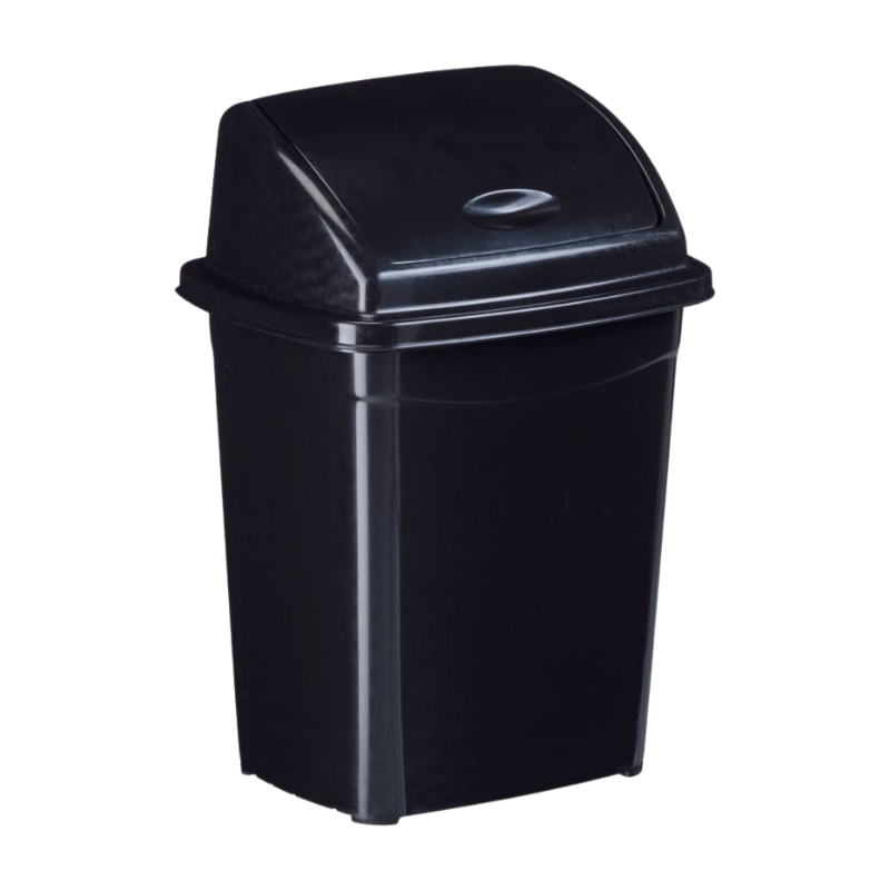 Poubelle plastique recyclé à couvercle basculant Clap Green (015333) - 1 unité