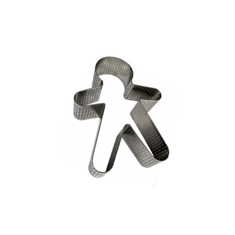 Forme mannele bonhomme (Alsace) perforée - inox - hauteur 35 mm - E69668 - 1 unité
