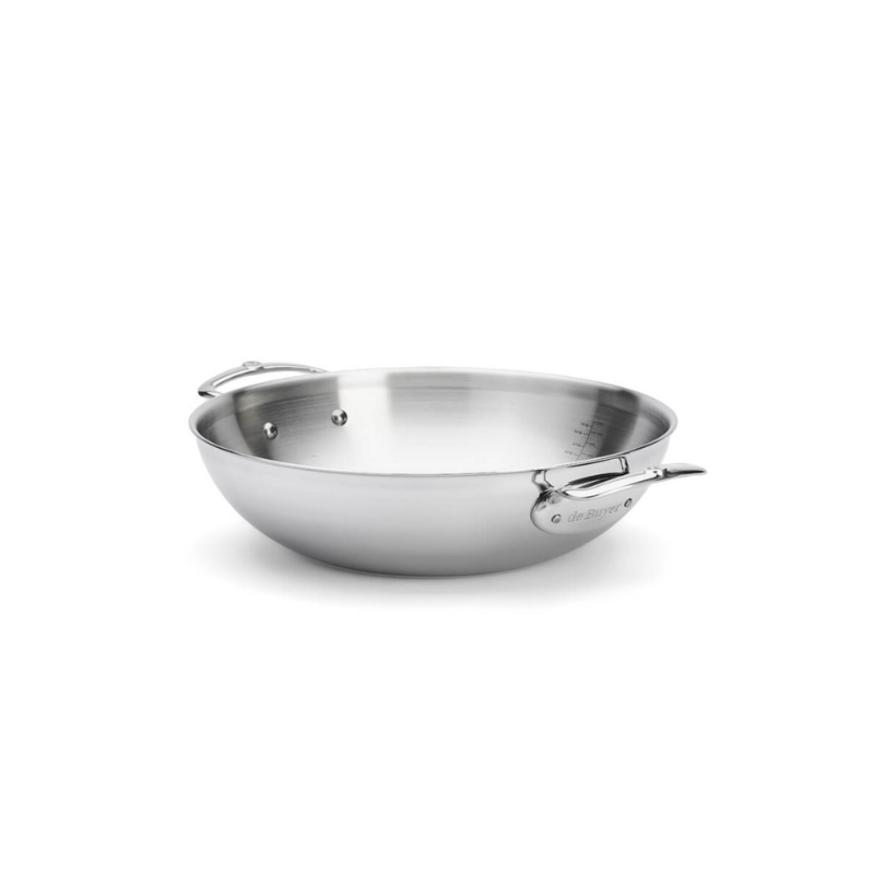 Wok inox multicouche AFFINITY Ø32cm avec anses - E49106 - 1 unité
