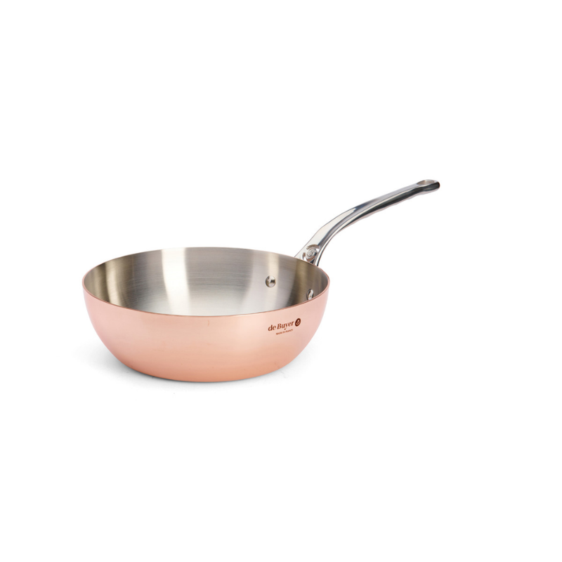 Sauteuse bombée en cuivre PRIMA MATERA Ø24cm - Queue fonte d'inox - 086787 - 1 unité