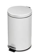 Poubelle 12 L -  Acier blanc (1 X 1 unité )