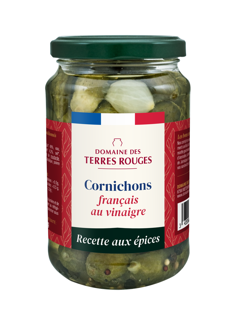 Cornichons français au vinaigre - 185g net égoutté