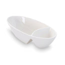 Coupe 2 compartiments - Porcelaine 19x9 cm ( E23205 ) (1 X 1 unité )