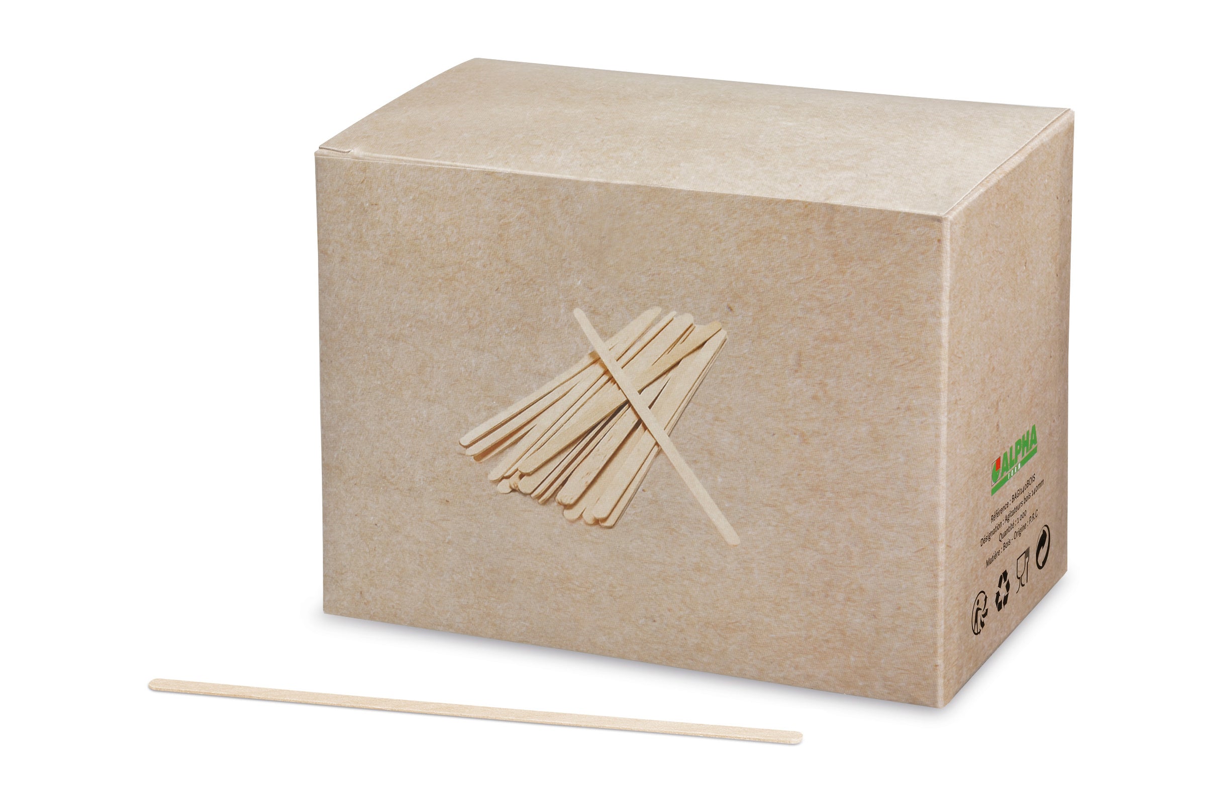 Spatule 14 cm - Bois ( 999926 ) (1 X 1000 unités )