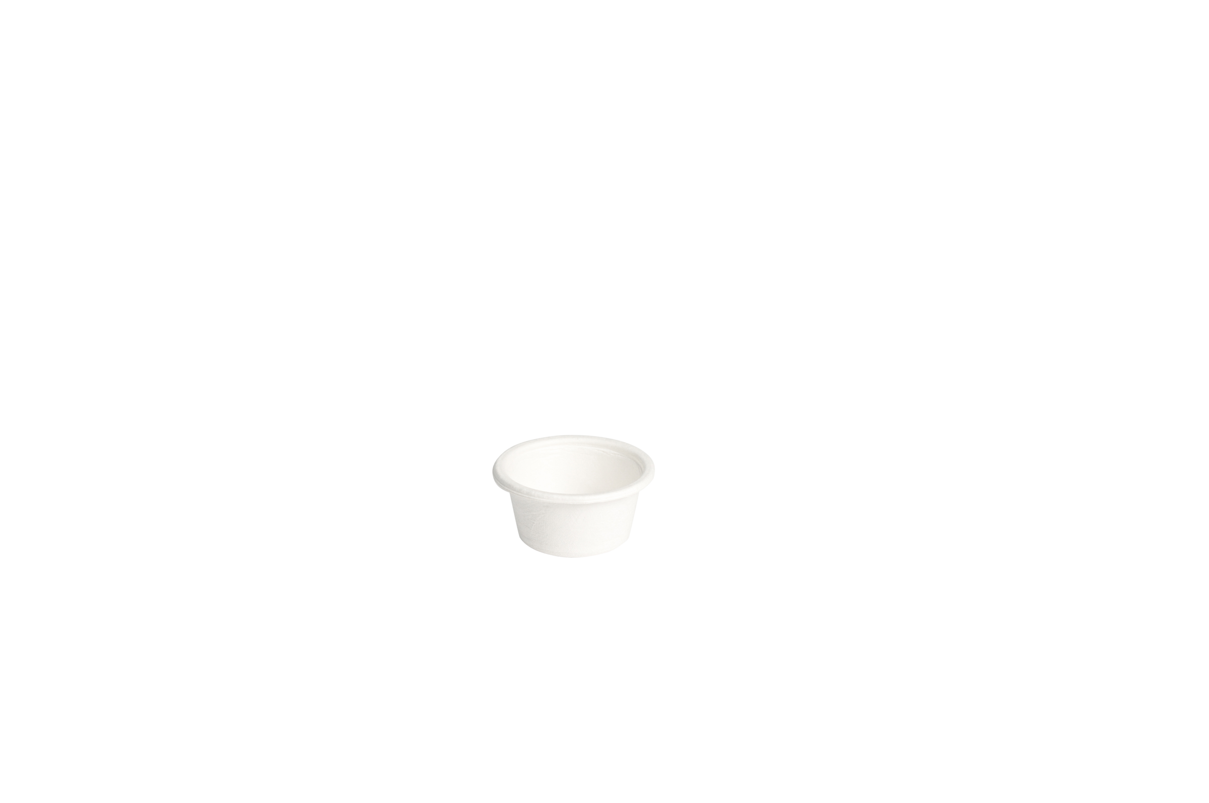 Sauce pot 6 cl - Sugarcane fiber ø 6.2x2.9 cm (949197) (40 X 50 units)