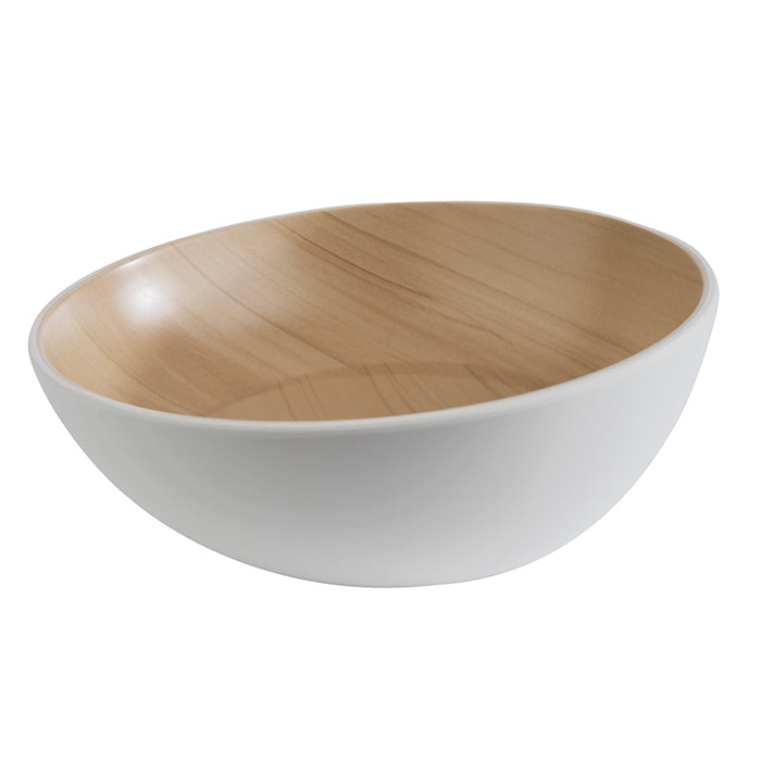 Salad bowl 1L - White melamine ø21.5x8.5cm - Frida Lock (106857) (1 X 1 unit)