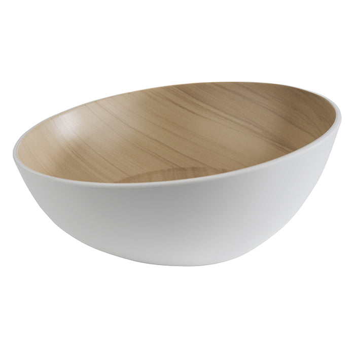 Salad bowl 1.6L - White melamine ø25x11cm - Frida Lock (106859) (1 X 1 unit)