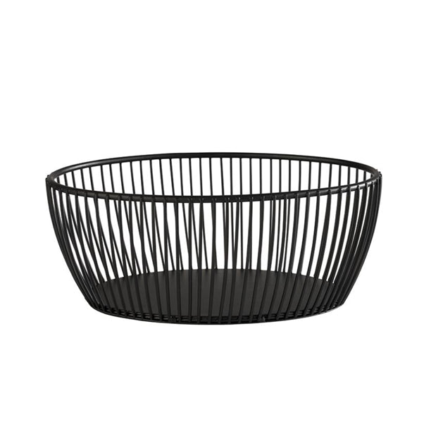 Corbeille ovale 15x20x8 cm - Svart ( 901580 ) (1 X 1 unité )