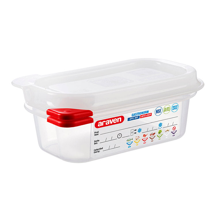 Bac hermétique GN1/9- Hauteur 65 mm - Polypropylène ( 631416 ) (1 X 1 unité )