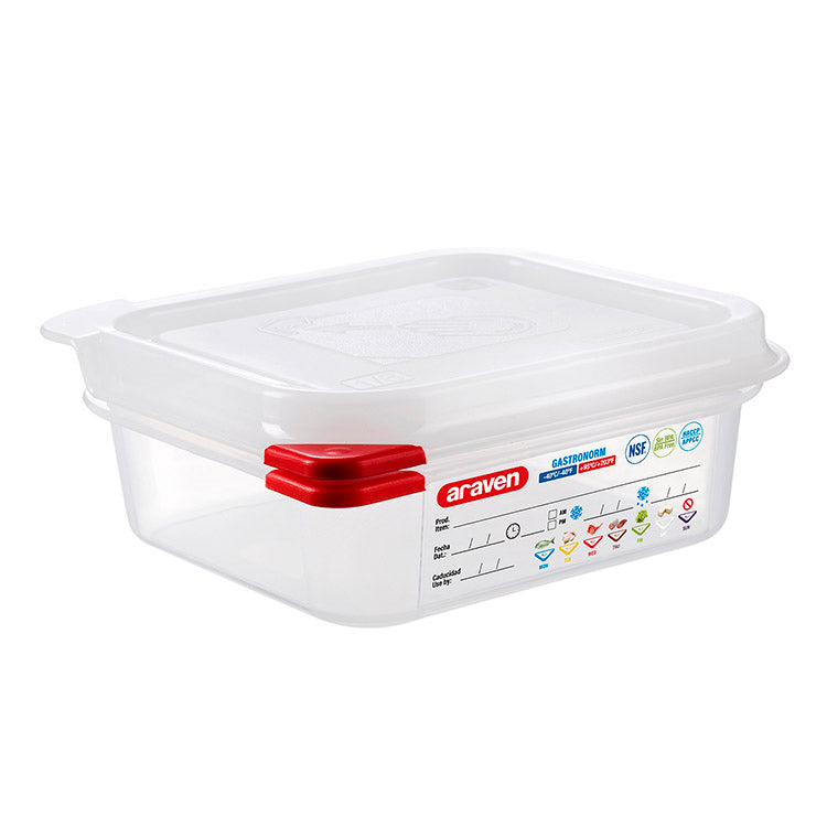 Bac hermétique GN1/6- Hauteur 65 mm - Polypropylène ( 631422 ) (1 X 1 unité )