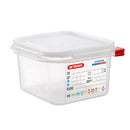 Bac hermétique GN1/6- Hauteur 100 mm - Polypropylène (1 X 1 unité ) - 631424