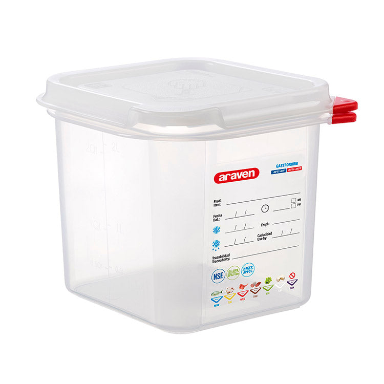 Bac hermétique GN1/6- Hauteur 150 mm - Polypropylène ( 631426 ) (1 X 1 unité )