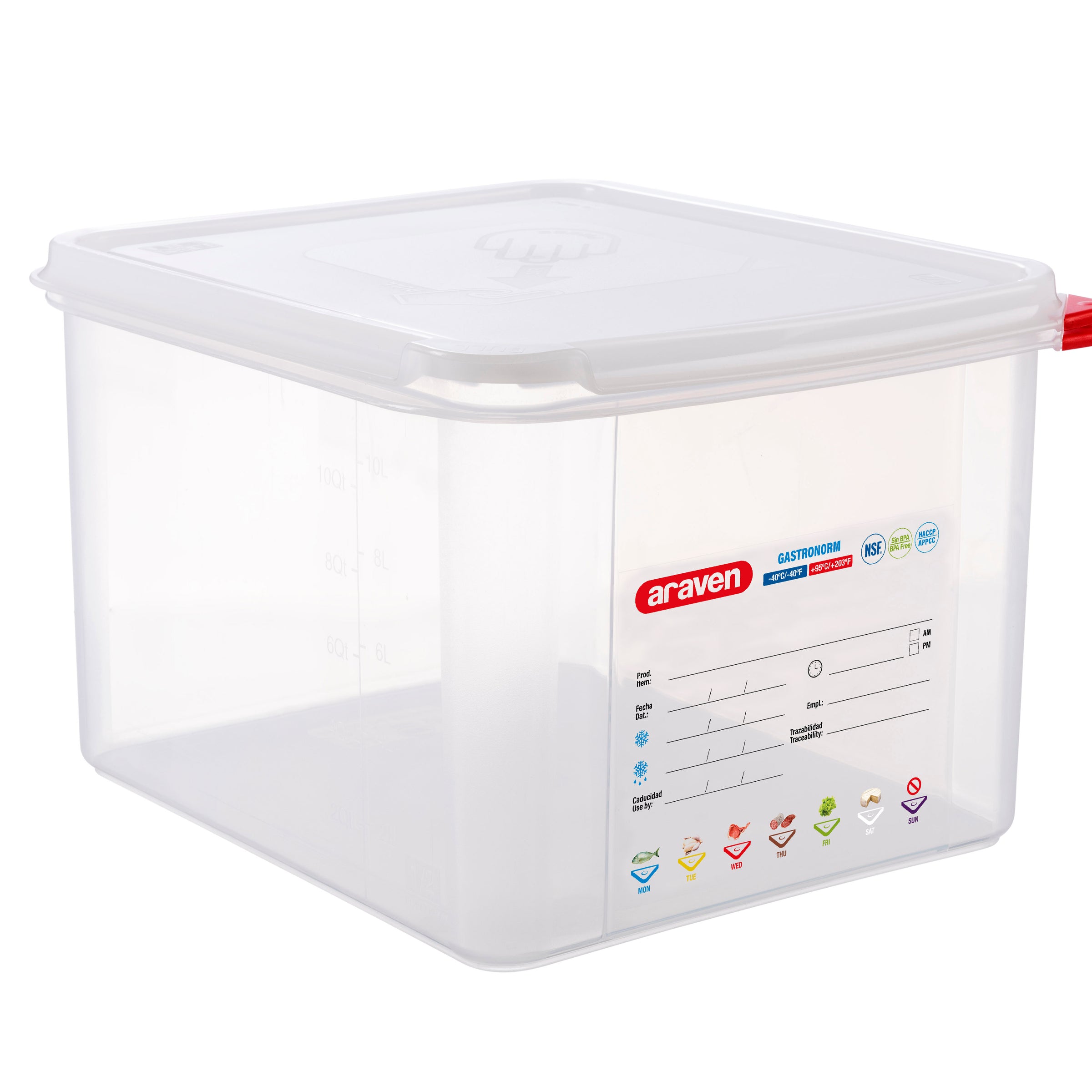 Bac hermétique GN1/2- Hauteur 200 mm - Polypropylène ( 631446 ) (1 X 1 unité )