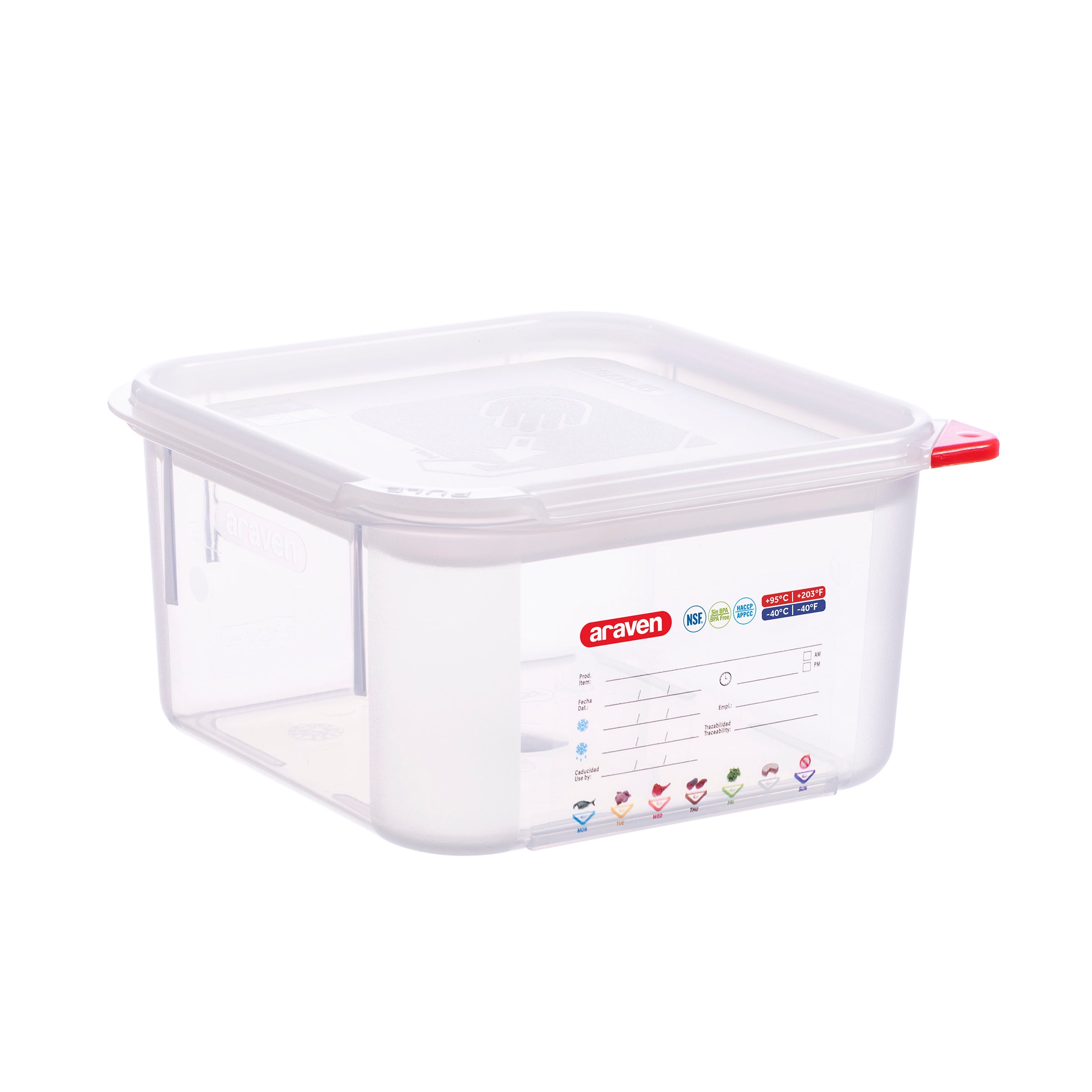 Bac carré 2 L - 390x210x235 mm - Polypropylène ( 633100 ) (1 X 1 unité )