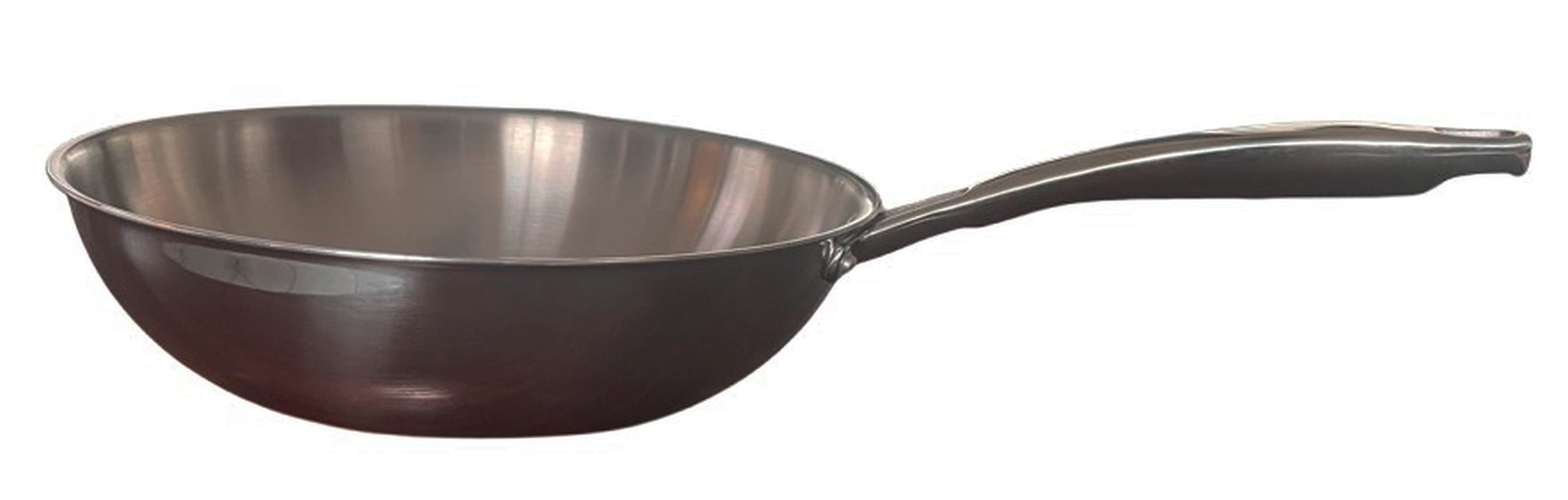 triply pro stainless steel wok pan 30 x 8 cm - e23256 - (1 x 1 unit)