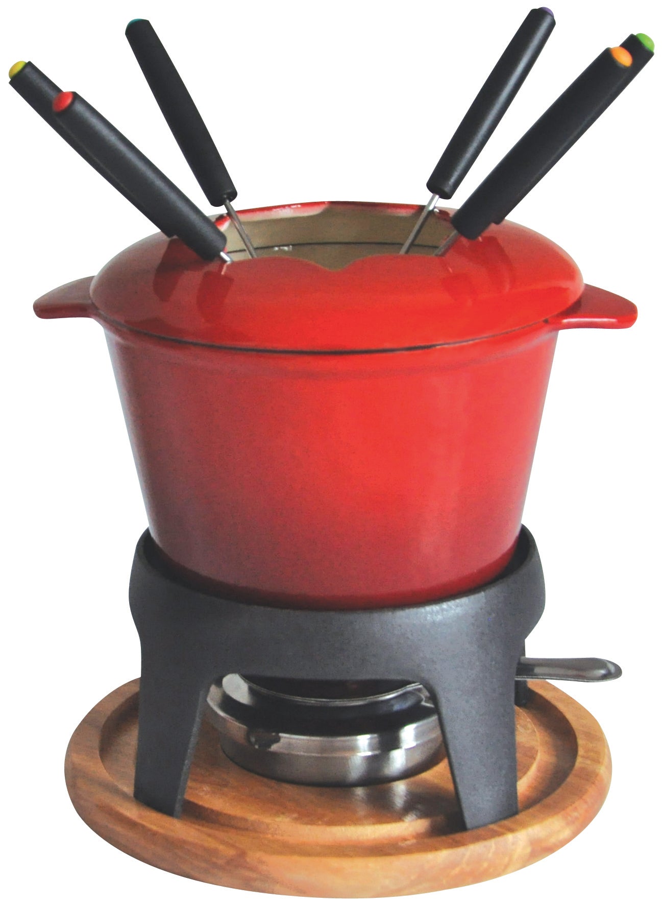 Service à fondue - Rouge - Fonte émaillée ( 632604 ) (1 X 1 unité )