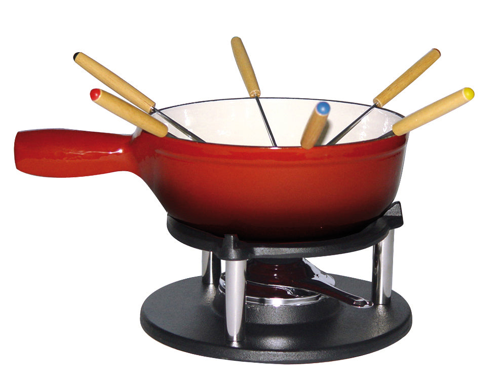 Service à fondue savoyarde - Rouge Ø 20 cm ( 632606 ) (1 X 1 unité )