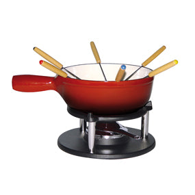 632606 - Service à fondue savoyarde - Rouge Ø 20 cm (1 X 1 unité )