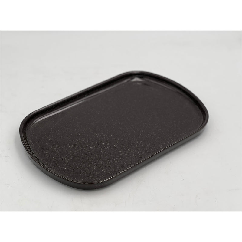 Assiette Oblong ovale ø 33 cm - Noir - Subtile