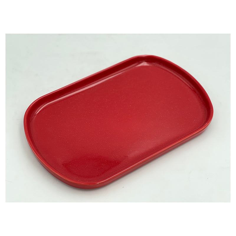 Assiette Oblong ovale ø 33 cm - Rouge - Subtile