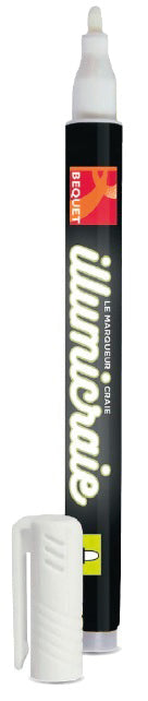2 feutres craie illumicraie pointe ronde 2mm Blanc ( 016215 ) (1 X 2 unités )