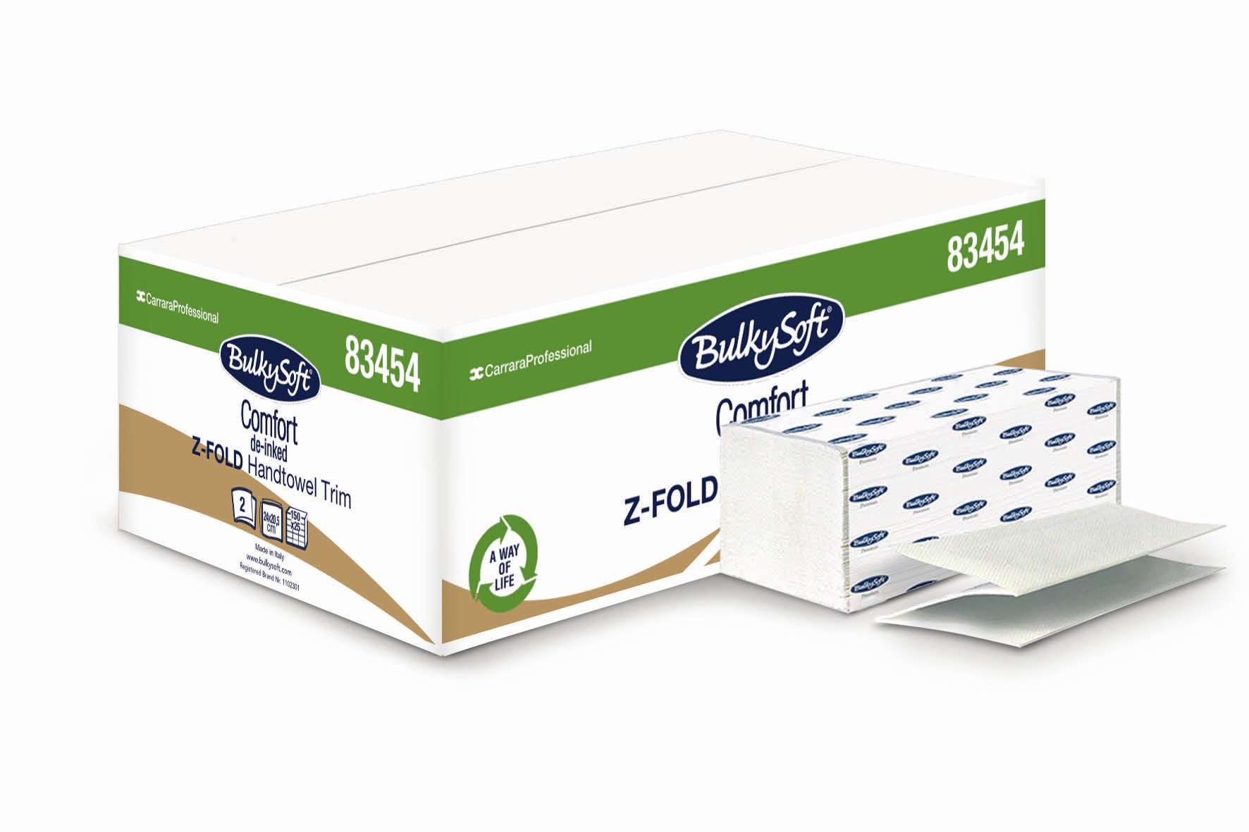 Essuie-mains confort 25x150 Formats - 2 plis Z ( 006751 ) (1 X 3750 unités )