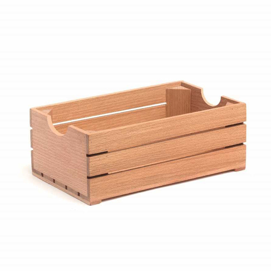Caisse en bois de hêtre alimentaire 26,5x16,2x10 cm ( 501648 ) (1 X 1 unité )