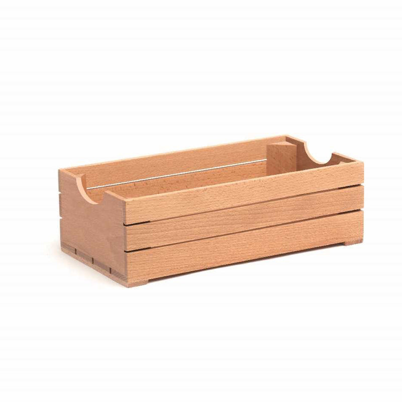 Caisse en bois de hêtre alimentaire 34x19x10,1 cm