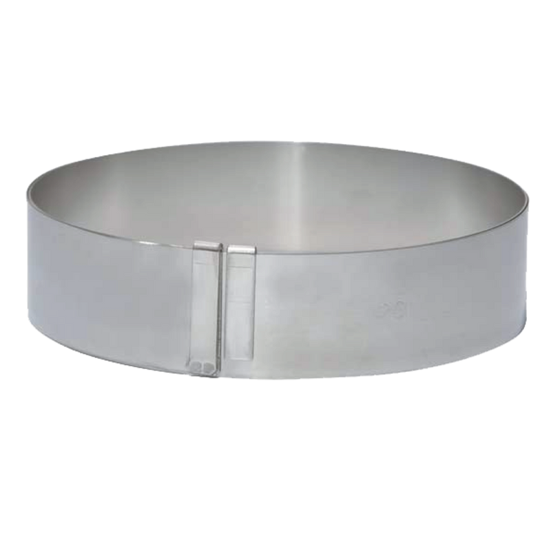 Cercle extensible Ø18 à 36 cm Hauteur 4,5 cm - Inox