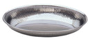 Corbeille ovale cannelée - Inox - longueur 31 cm (1 X 1 unité ) - 040998
