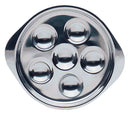 Plat à escargots 6 trous - 14,5x16,5 cm - Inox (1 X 1 unité ) - 041010