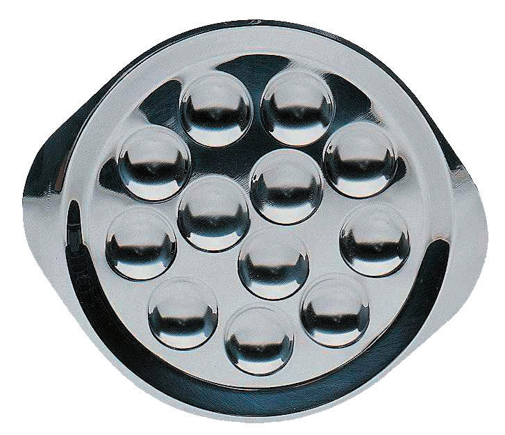 Snail dish 12-hole - 20x23 cm - Stainless Steel (041011) (1 X 1 unit)