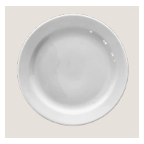 Assiette plate - Porcelaine ø 24 cm - Ventoux ( 030312 ) (12 X 1 unité )