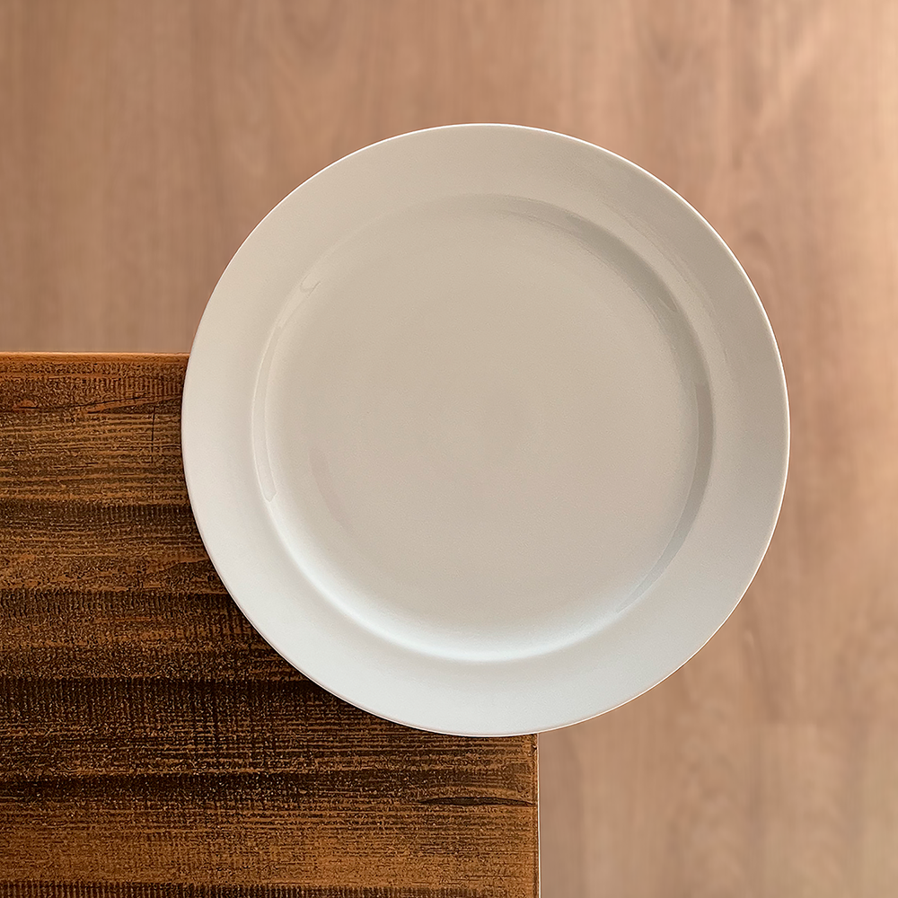 Assiette plate - Porcelaine ø 27 cm - Ventoux ( 030311 ) (12 X 1 unité )