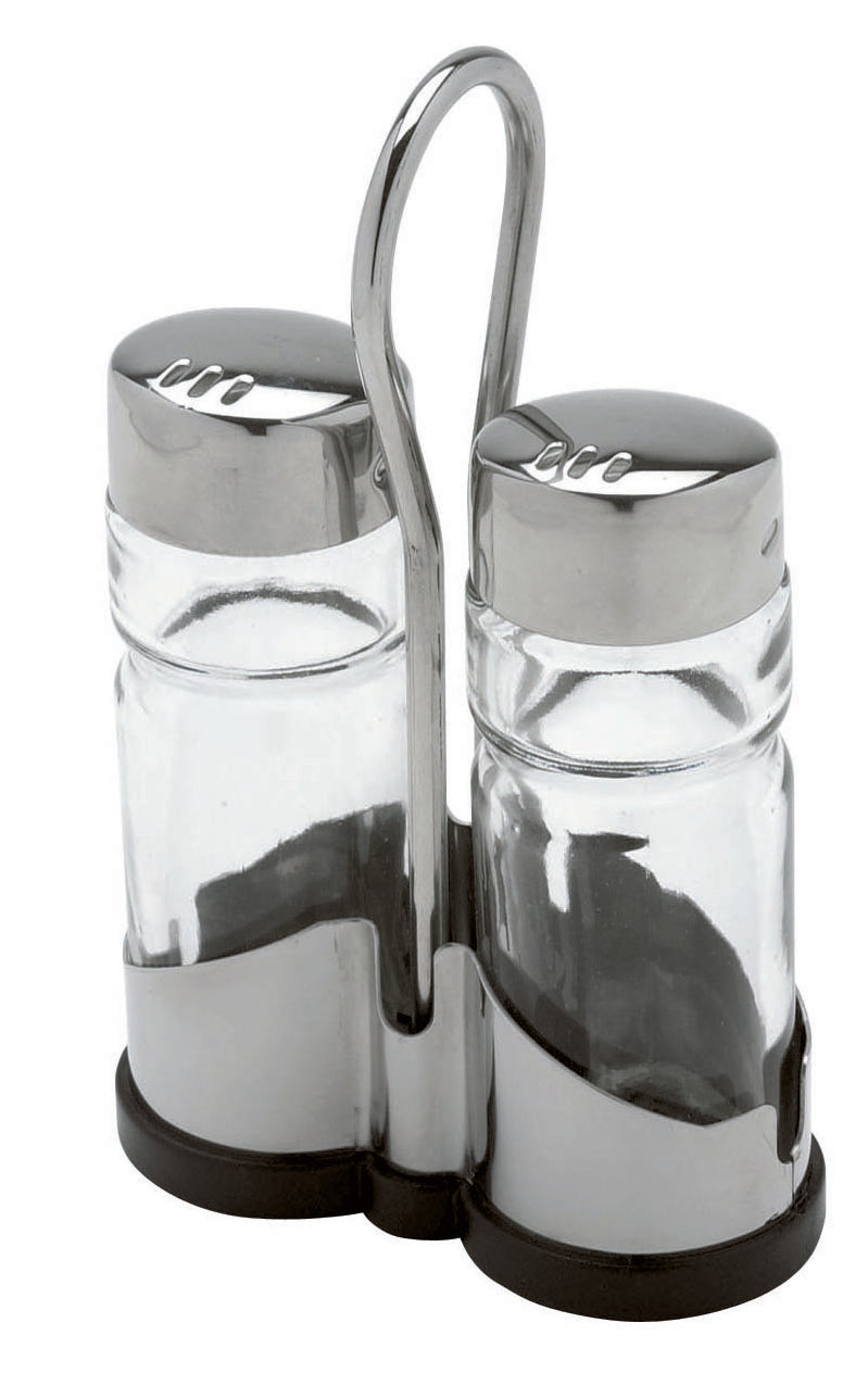 Salt & pepper set - Silver/Transparent ( 890400 ) (1 X 1 unit )
