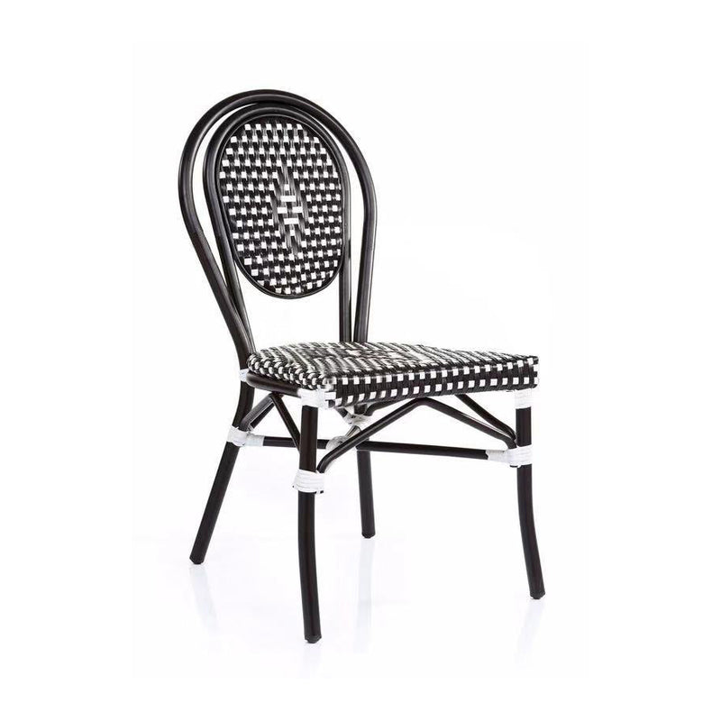 009054 - chaise tresse noir et blanc (1 x 1 unité )