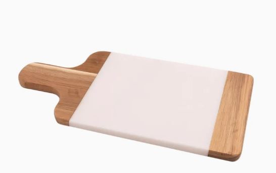 Planche 38x18 cm - Marbre et bois d'acacia ( E25604 ) (1 X 1 unité )