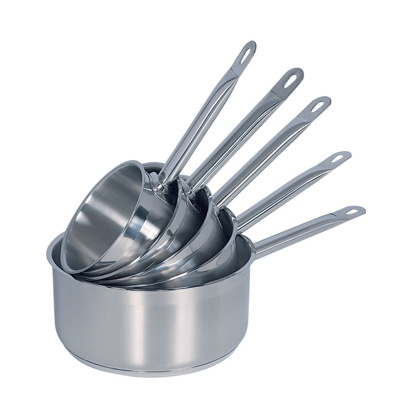 Lot de 5 casseroles ø 14, 16, 18, 20, 24 cm - Inox