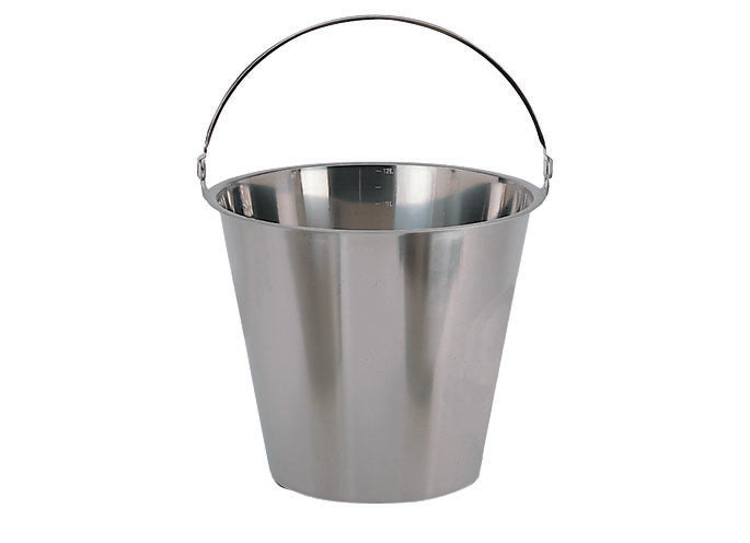Bucket 12 L - ø 31 cm - Stainless steel (086165) (1 X 1 unit)