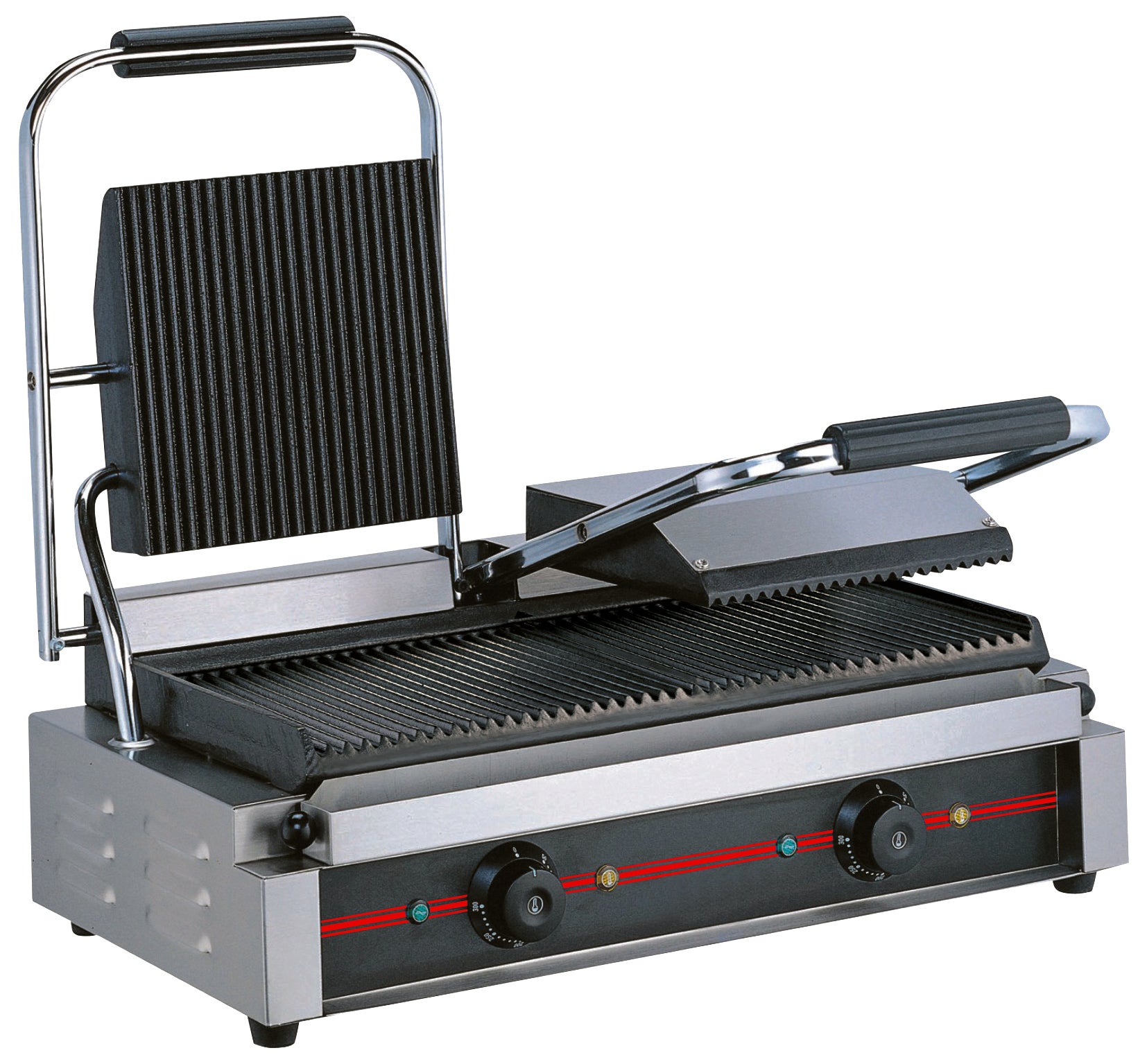 Grill panini rainuré double - 570x300x210 mm ( 885009 ) (1 X 1 unité )