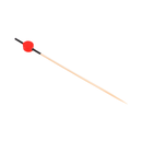 Pique - Noir et palet rouge - Bambou 12 cm (1 X 100 unités ) - 630232