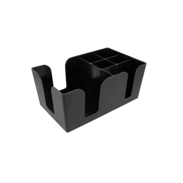 512180 - Boîte compartiments - Plastique noir 24x14,5x10,5 cm (1 X 1 unité )