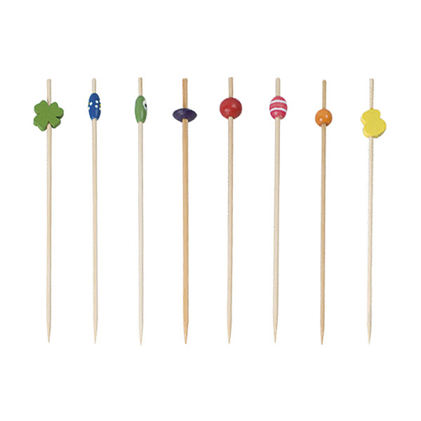Assorted Decorative Picks - Bamboo 12 cm ( 630235 ) (1 X 100 units )