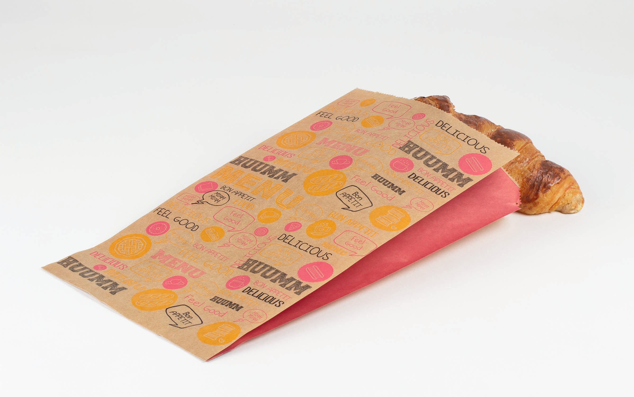 Croissant bag - Brown Kraft 14+7x26 cm - Size 104 (146112) (1 X 1000 units)
