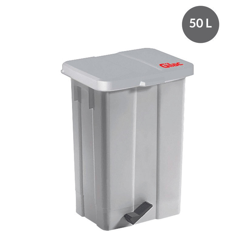 Poubelle à pédale 50 L - Avec couvercle blanc (1 X 1 unité ) - 981241